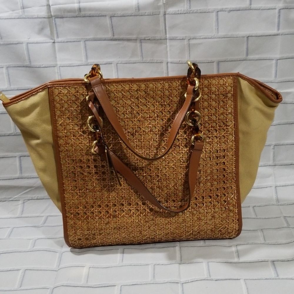 Lauren Ralph Lauren Canvas/basket Tote Bag